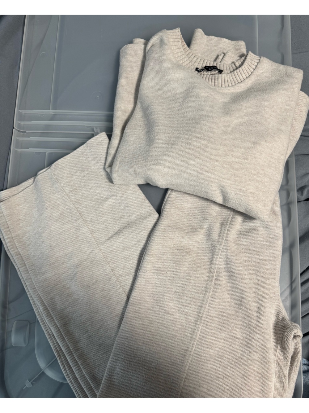 Zara Cream Knit Matching Set